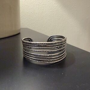 *RETIRED* James Avery 925 Sterling Silver 8 Bands Cuff Bracelet